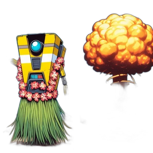 robot, concept art, pixel art, fantasy art transparent PNG cut-out