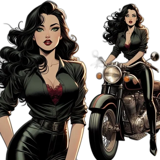 comic book art, concept art, cartoon, fantasy art transparent PNG cut-out