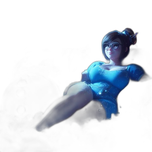 dress, robot, staff, creature transparent PNG cut-out
