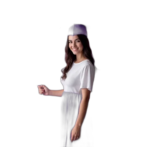 dress, hat, staff, crown transparent PNG cut-out