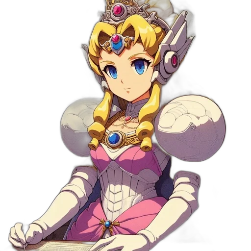 crown, robot, dress, weapon transparent PNG cut-out