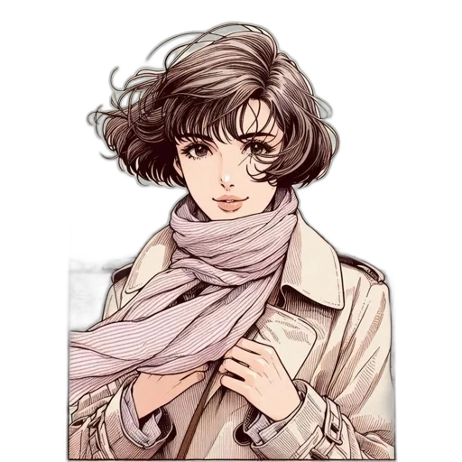 jacket, staff, umbrella, face transparent PNG cut-out