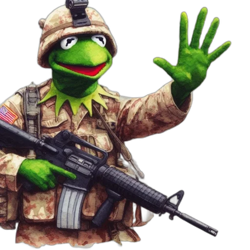 weapon, animal, anthropomorphic, frog transparent PNG cut-out