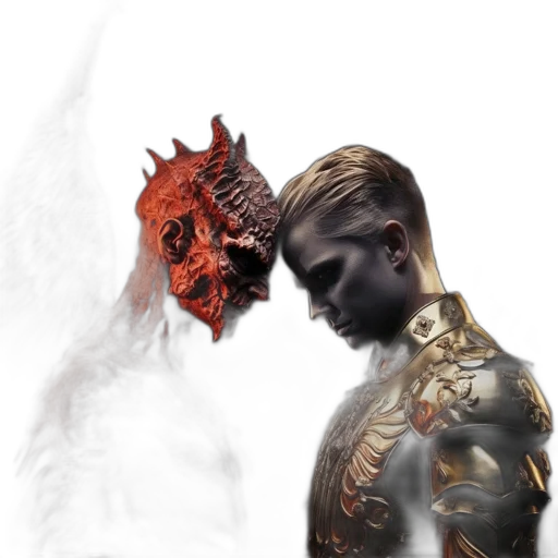 mask, concept art, fantasy art, 3d render transparent PNG cut-out
