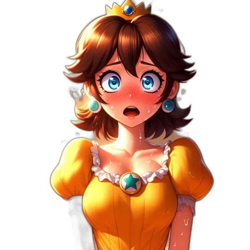 dress, crown, face, staff transparent PNG cut-out
