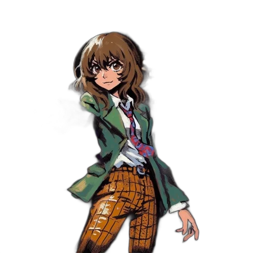 jacket, staff, dress, pixel art transparent PNG cut-out