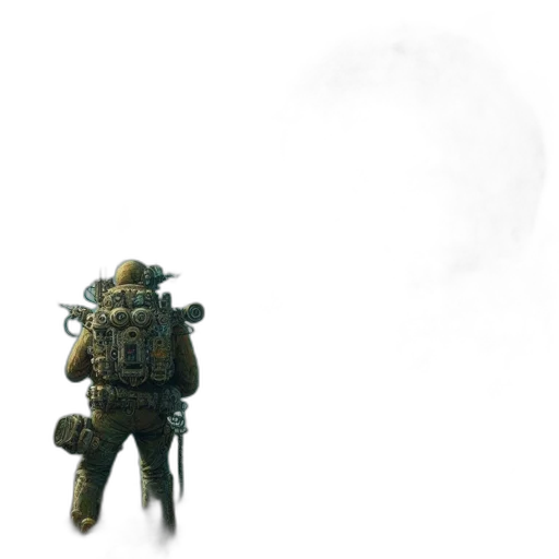 robot, weapon, staff, creature transparent PNG cut-out