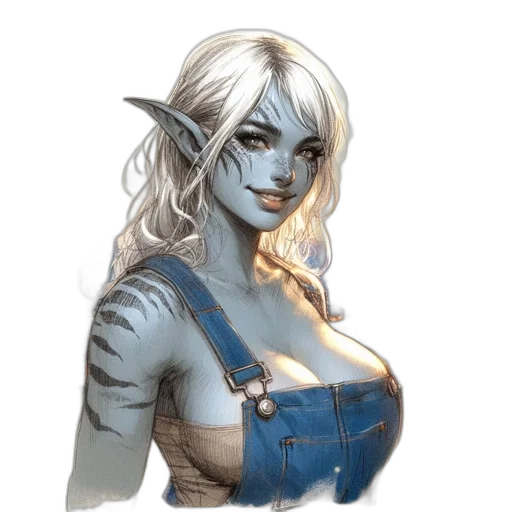 fantasy art, concept art, comic book art, watercolor transparent PNG cut-out