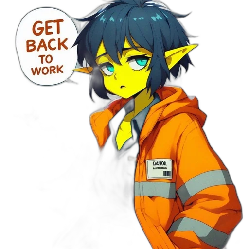 staff, jacket, robot, anime transparent PNG cut-out