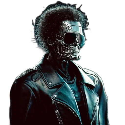 robot, mask, jacket, face transparent PNG cut-out