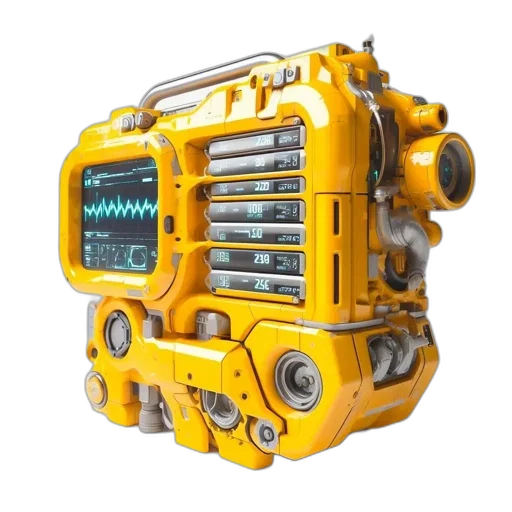 robot, weapon, car, 3d render transparent PNG cut-out