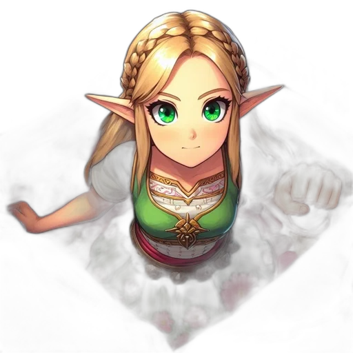 face, staff, dress, dragon transparent PNG cut-out