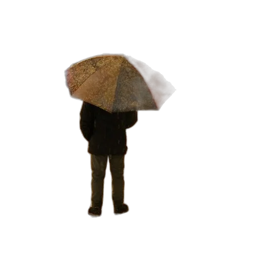 umbrella, hat, staff, jacket transparent PNG cut-out