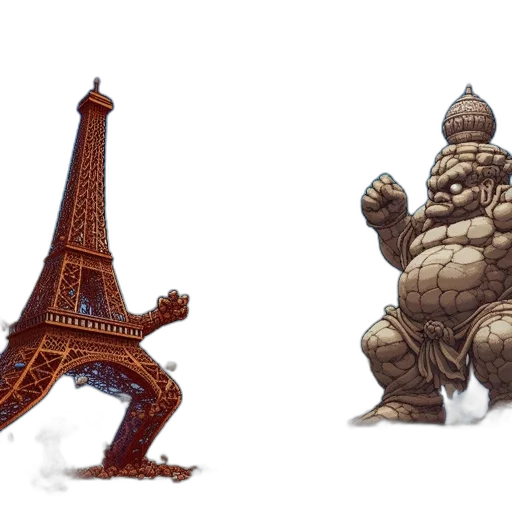 concept art, fantasy art, pixel art, 3d render transparent PNG cut-out