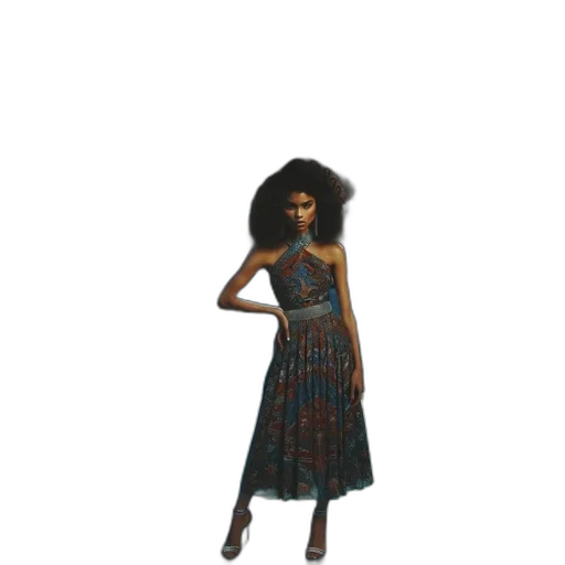 dress, staff, hair, concept art transparent PNG cut-out