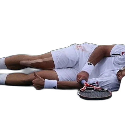 staff, tennis, player, lies transparent PNG cut-out