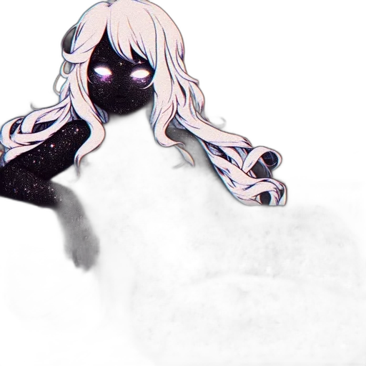 mask, hair, creature, dress transparent PNG cut-out