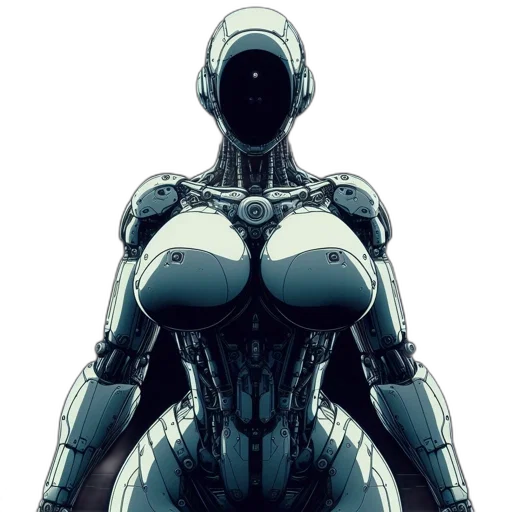 robot, dress, concept art, cyberpunk transparent PNG cut-out