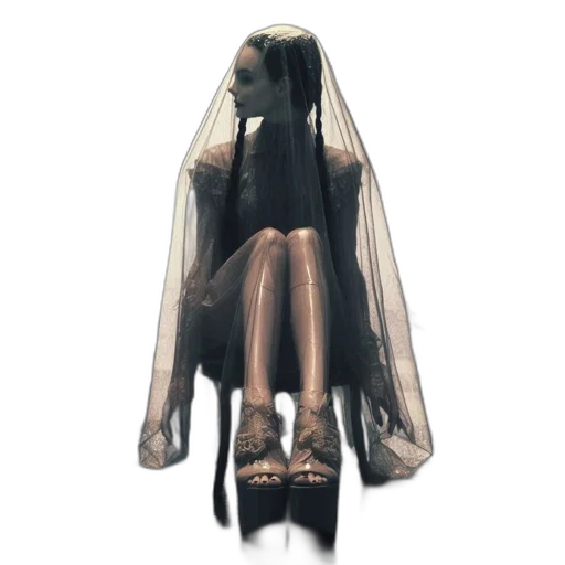 dress, jacket, umbrella, mask transparent PNG cut-out