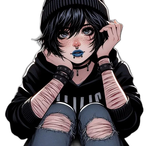 face, mask, hat, jacket transparent PNG cut-out