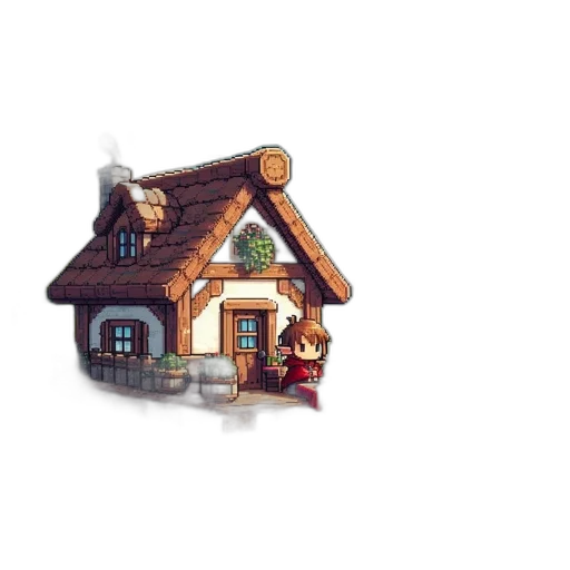 building, furniture, pixel art, concept art transparent PNG cut-out
