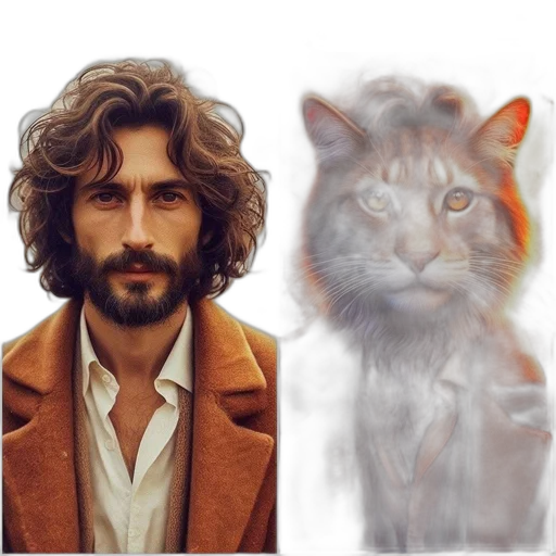 animal, jacket, photorealistic, fantasy art transparent PNG cut-out