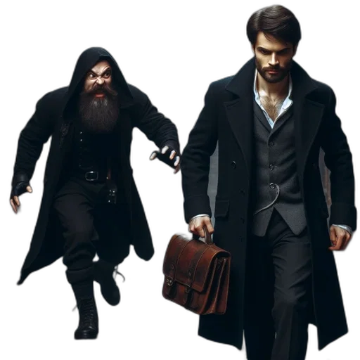 concept art, fantasy art, man, dark transparent PNG cut-out
