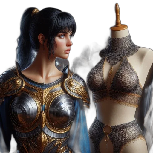 dress, fantasy art, concept art, photorealistic transparent PNG cut-out