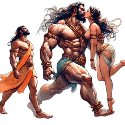 concept art, comic book art, fantasy art, underwater transparent PNG cut-out