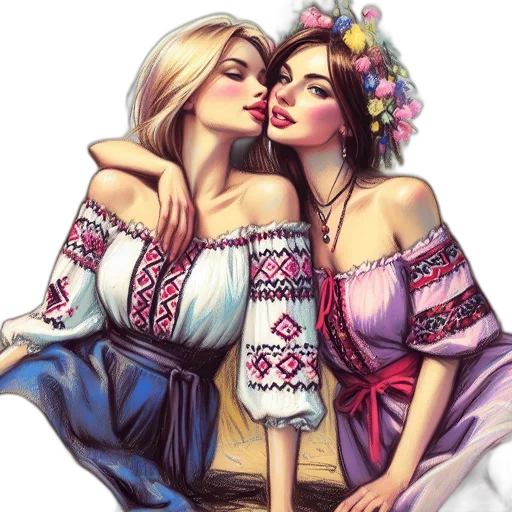 dress, photorealistic, oil painting, fantasy art transparent PNG cut-out