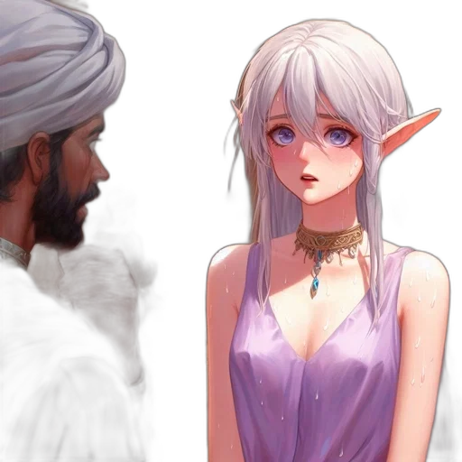face, fantasy art, concept art, pixel art transparent PNG cut-out