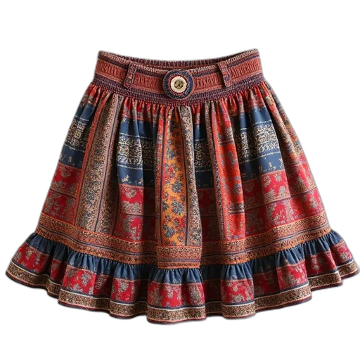dress, colorful, patterned, skirt transparent PNG cut-out