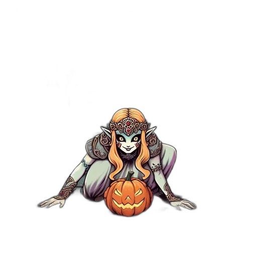mask, creature, crown, pixel art transparent PNG cut-out