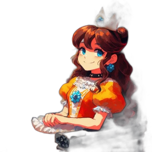 dress, crown, staff, jewelry transparent PNG cut-out