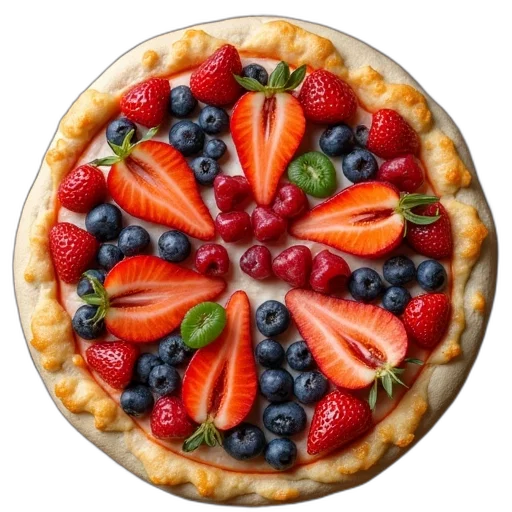 food, crown, photorealistic, 3d render transparent PNG cut-out