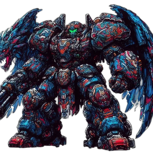 robot, weapon, dragon, concept art transparent PNG cut-out