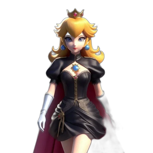 crown, dress, concept art, 3d render transparent PNG cut-out