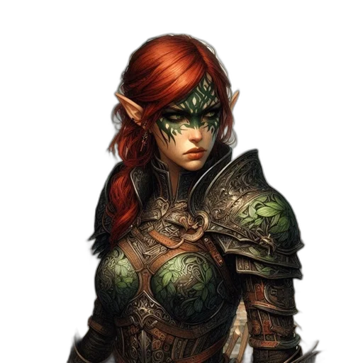 face, fantasy art, concept art, comic book art transparent PNG cut-out