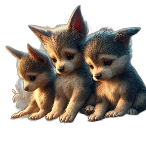 animal, 3d render, concept art, photorealistic transparent PNG cut-out