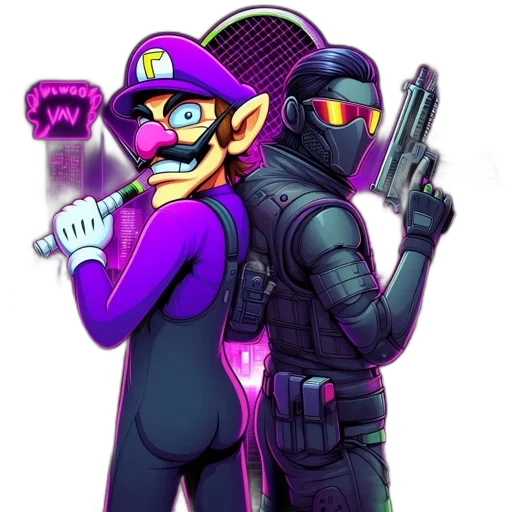 weapon, mask, robot, pixel art transparent PNG cut-out
