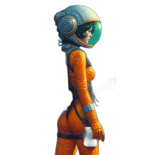 robot, dress, mask, staff transparent PNG cut-out