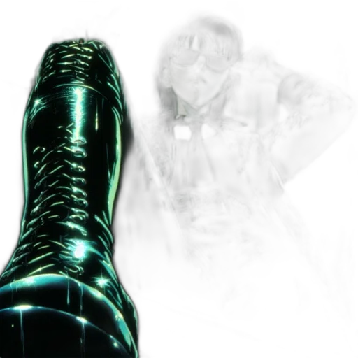 shoes, bottle, 3d render, concept art transparent PNG cut-out