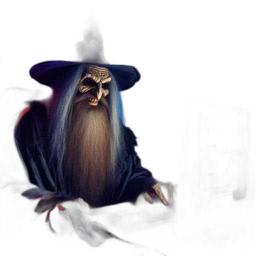 staff, hat, mask, creature transparent PNG cut-out