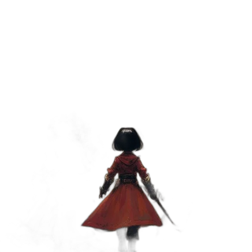 dress, robot, sword, staff transparent PNG cut-out