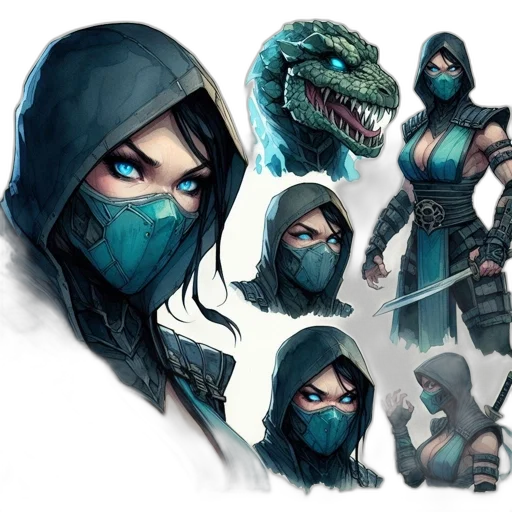 concept art, fantasy art, comic book art, pixel art transparent PNG cut-out