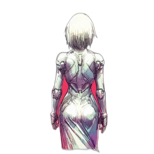dress, robot, sword, weapon transparent PNG cut-out