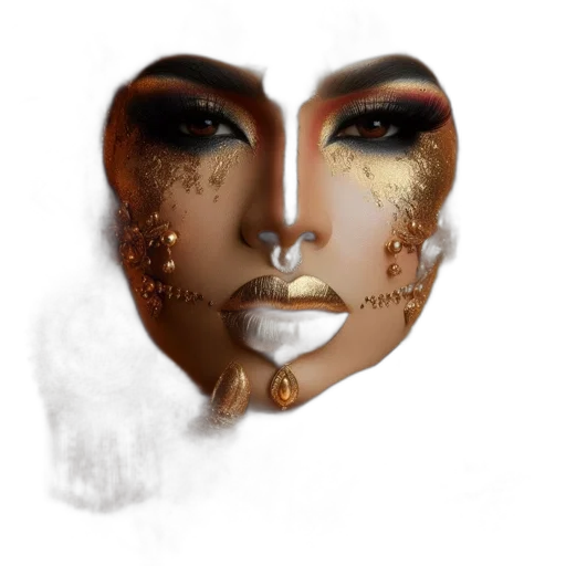 mask, face, crown, jewelry transparent PNG cut-out