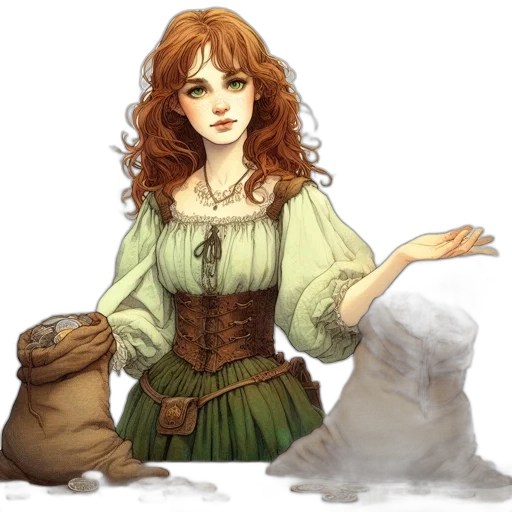 dress, fantasy art, concept art, pixel art transparent PNG cut-out