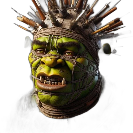 crown, face, mask, staff transparent PNG cut-out