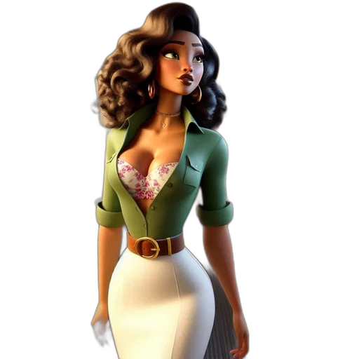 dress, concept art, 3d render, comic book art transparent PNG cut-out